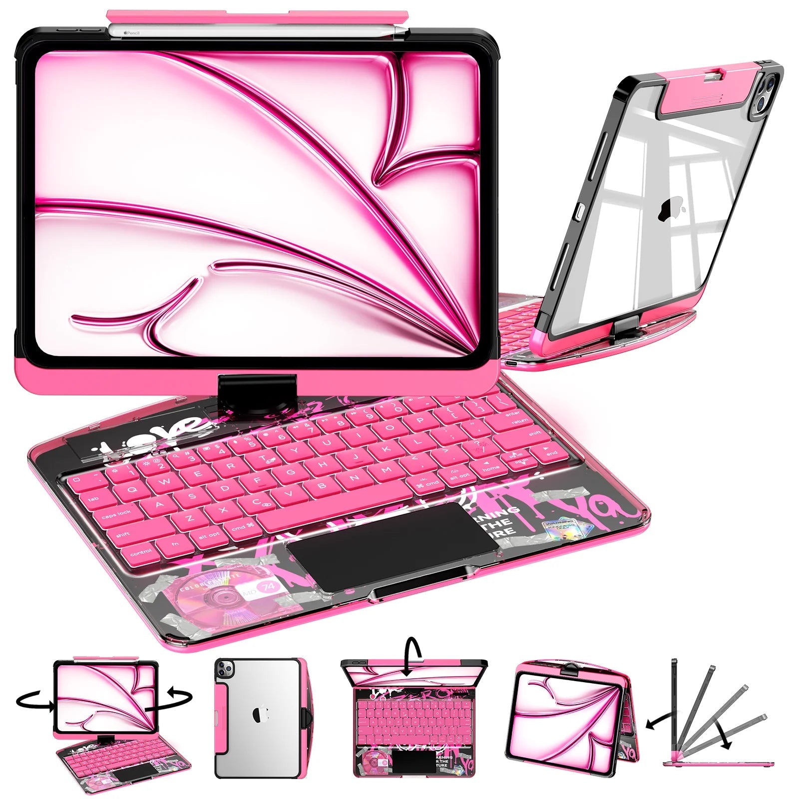 Swivelle 360° Rotating iPad Keyboard Case