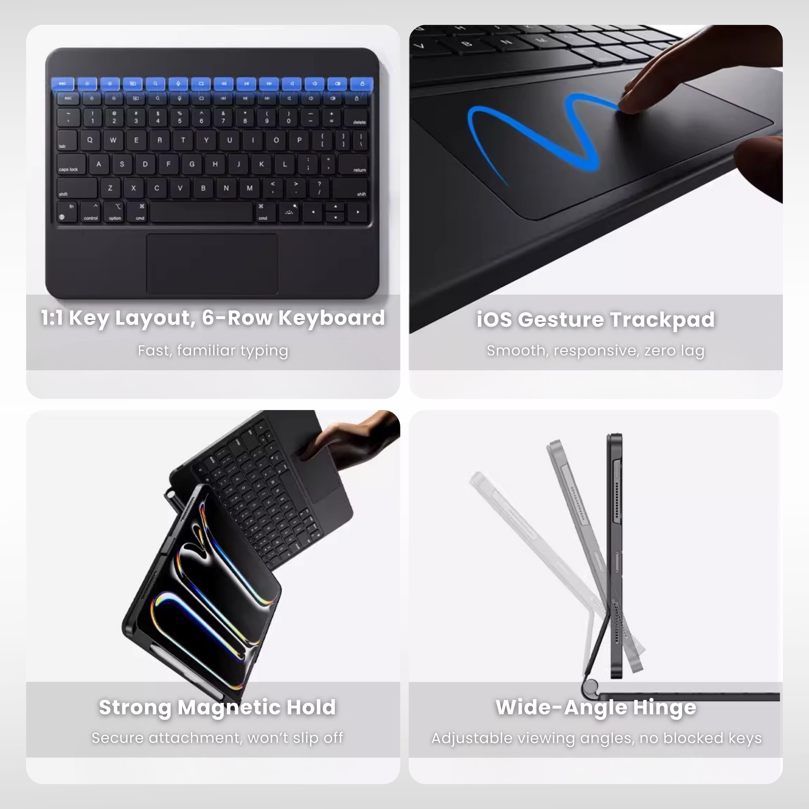 TouchLink keyboard and trackpad layout
